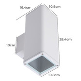Globe Luxe Lighting Peter Square Up/Down Outdoor Wall Light