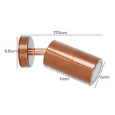Globe Luxe Lighting Wendy Copper Tri-Colour Outdoor Spotlight