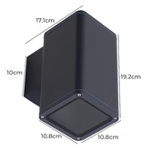 Globe Luxe Lighting Peter Square Outdoor Wall Light