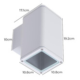 Globe Luxe Lighting Peter Square Outdoor Wall Light
