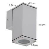 Globe Luxe Lighting Stanley Tri-Colour Outdoor Wall Light