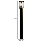 Globe Luxe Lighting Black &amp; Clear Brett Bollard Light