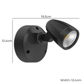 Globe Luxe Lighting Hailee Outdoor Wall Spotlight