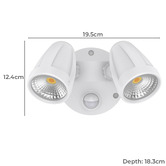 Globe Luxe Lighting Hailee 2 Light Security Light