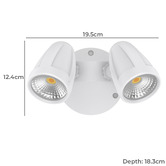 Globe Luxe Lighting Hailee 2 Light Outdoor Wall Spotlight
