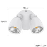 Globe Luxe Lighting Farah 2 Light Outdoor Wall Spotlight