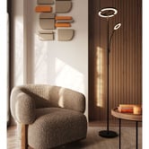 Globe Luxe Lighting Kirsten Meta 2 Light LED Floor Lamp