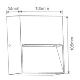 Globe Luxe Lighting Taner Square 240V LED Outdoor Step Light