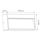 Globe Luxe Lighting Taner Rectangular 240V LED Outdoor Step Light