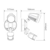 Globe Luxe Lighting Neriah LED Security Light with Sensor