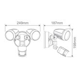 Globe Luxe Lighting Neriah 2 Light LED Security Light with Sensor