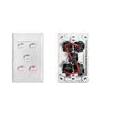 Globe Luxe Lighting Gerel 615mm 4-in-1 Bathroom Heater Exhaust Fan with LED Light