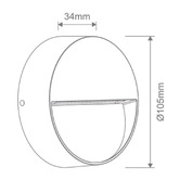 Globe Luxe Lighting Taner Round 24V LED Outdoor Step Light