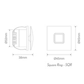 Globe Luxe Lighting Aura Aluminium Square 24V Low-Level Recessed LED Wall Light