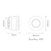 Globe Luxe Lighting Aura Aluminium Round 24V Low-Level Recessed LED Wall Light