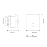 Globe Luxe Lighting Aura Aluminium Square 24V Low-Level Recessed LED Wall Light