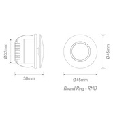 Globe Luxe Lighting Aura Aluminium Round 240V Low-Level Recessed LED Wall Light