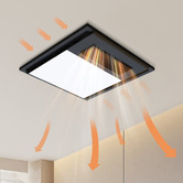 Globe Luxe Lighting Elior 390mm 4-in-1 Bathroom Heater Exhaust Fan with LED Light