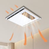 Globe Luxe Lighting Elior 390mm 4-in-1 Bathroom Heater Exhaust Fan with LED Light