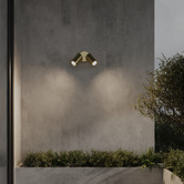 Globe Luxe Lighting Muirgel 2 Light GU10 Tri-Colour Adjustable Outdoor Spotlight