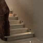 Globe Luxe Lighting Aura Aluminium Round 240V Low-Level Recessed LED Wall Light