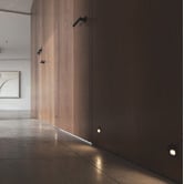 Globe Luxe Lighting Aura Aluminium Round 240V Low-Level Recessed LED Wall Light