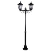 Globe Luxe Lighting Xavien Powder-Coated Die-Cast Aluminium 205cm 2-Light Lamp Post
