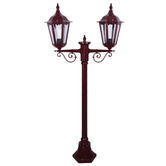Globe Luxe Lighting Xavien Powder-Coated Die-Cast Aluminium 143cm 2-Light Lamp Post