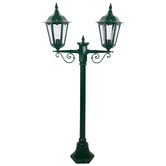 Globe Luxe Lighting Xavien Powder-Coated Die-Cast Aluminium 143cm 2-Light Lamp Post
