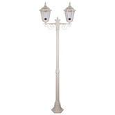 Globe Luxe Lighting Xavien Powder-Coated Die-Cast Aluminium 205cm 2-Light Lamp Post
