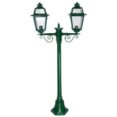 Globe Luxe Lighting Zorelle Powder-Coated Die-Cast Aluminium 141cm 2-Light Lamp Post