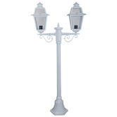 Globe Luxe Lighting Zorelle Powder-Coated Die-Cast Aluminium 141cm 2-Light Lamp Post