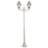 Globe Luxe Lighting Zorelle Powder-Coated Die-Cast Aluminium 204cm 2-Light Lamp Post