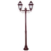 Globe Luxe Lighting Zorelle Powder-Coated Die-Cast Aluminium 204cm 2-Light Lamp Post
