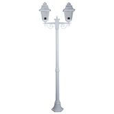 Globe Luxe Lighting Zorelle Powder-Coated Die-Cast Aluminium 204cm 2-Light Lamp Post