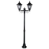 Globe Luxe Lighting Halcyon Powder-Coated Die-Cast Aluminium 209cm 2-Light Lamp Post