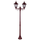 Globe Luxe Lighting Halcyon Powder-Coated Die-Cast Aluminium 209cm 2-Light Lamp Post