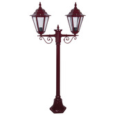 Globe Luxe Lighting Halcyon Powder-Coated Die-Cast Aluminium 144cm 2-Light Lamp Post