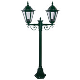 Globe Luxe Lighting Halcyon Powder-Coated Die-Cast Aluminium 144cm 2-Light Lamp Post
