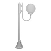 Globe Luxe Lighting Prescot Powder-Coated Die-Cast Aluminium 126cm Lamp Post