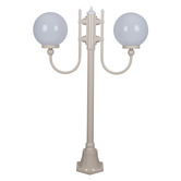 Globe Luxe Lighting Prescot Powder-Coated Die-Cast Aluminium 2-Light Lamp Post