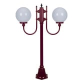 Globe Luxe Lighting Prescot Powder-Coated Die-Cast Aluminium 2-Light Lamp Post