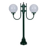 Globe Luxe Lighting Prescot Powder-Coated Die-Cast Aluminium 2-Light Lamp Post