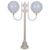 Globe Luxe Lighting Prescot Powder-Coated Die-Cast Aluminium 2-Light Lamp Post
