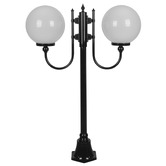 Globe Luxe Lighting Prescot Powder-Coated Die-Cast Aluminium 2-Light Lamp Post