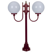 Globe Luxe Lighting Prescot Powder-Coated Die-Cast Aluminium 2-Light Lamp Post