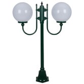 Globe Luxe Lighting Prescot Powder-Coated Die-Cast Aluminium 2-Light Lamp Post