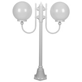 Globe Luxe Lighting Prescot Powder-Coated Die-Cast Aluminium 2-Light Lamp Post