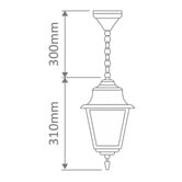 Globe Luxe Lighting Westyn Powder-Coated Die-Cast Aluminium Outdoor Pendant Light