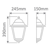 Globe Luxe Lighting Westyn Powder-Coated Die-Cast Aluminium Outdoor Wall Light